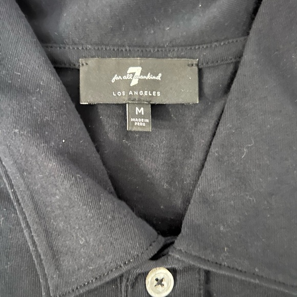 7 For All Mankind Midnight Polo Shirt - Picture 4 of 9